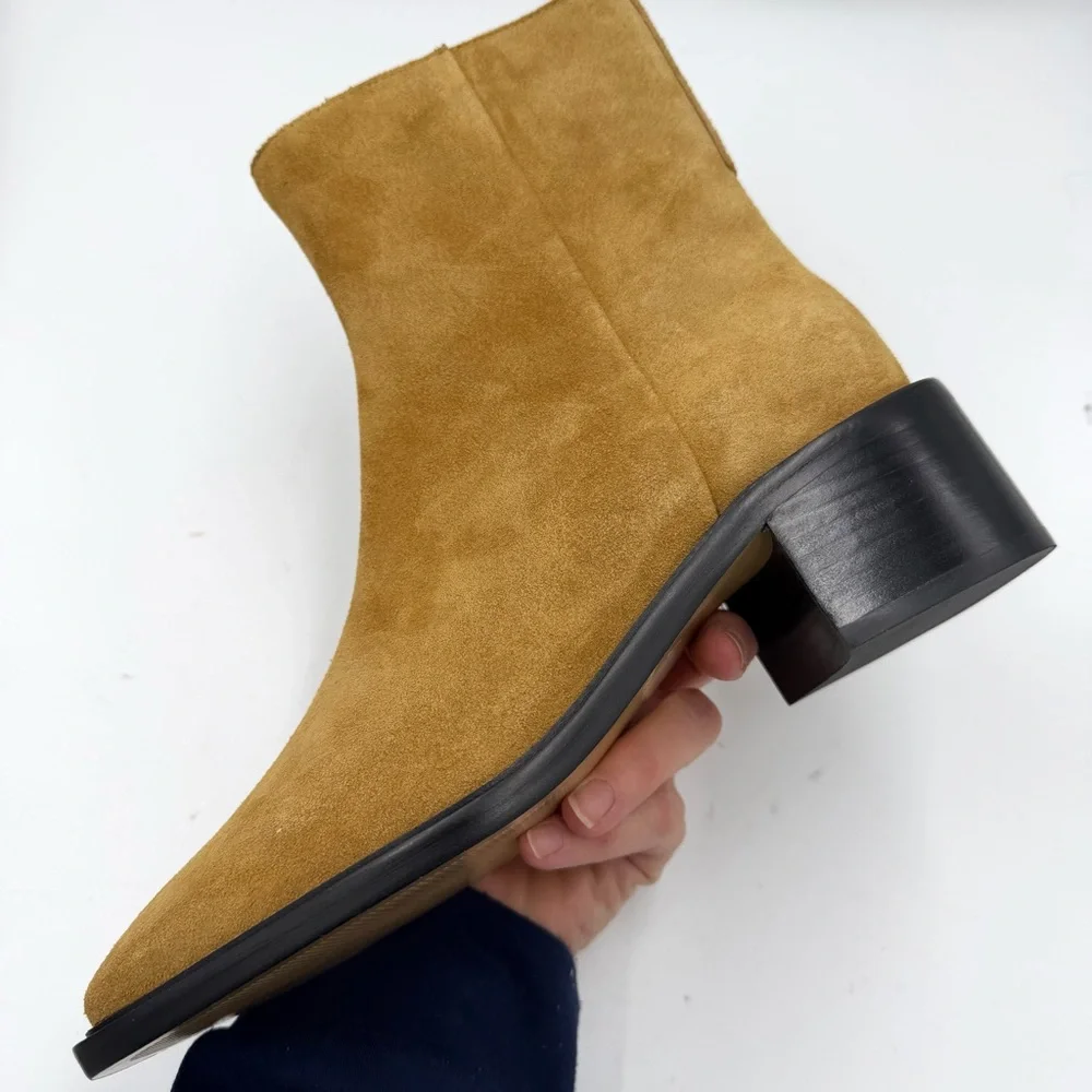 NEW Everlane Toasted Almond Suede Tan Leather The City Boot in Size‎ 7
